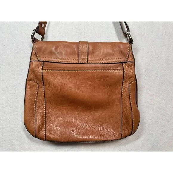 Fossil Gaby Crossbody Bag Metallic Bronze Leather Shoulder Messenger Bag Purse